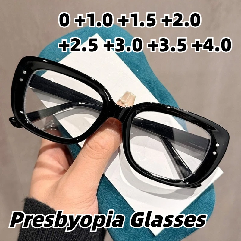 2026 Neue Eckige Anti-Blaulicht Gleitsichtbrille Unisex Modische Hochauflösende Lesebrille Dioptrien 0 bis +4,0