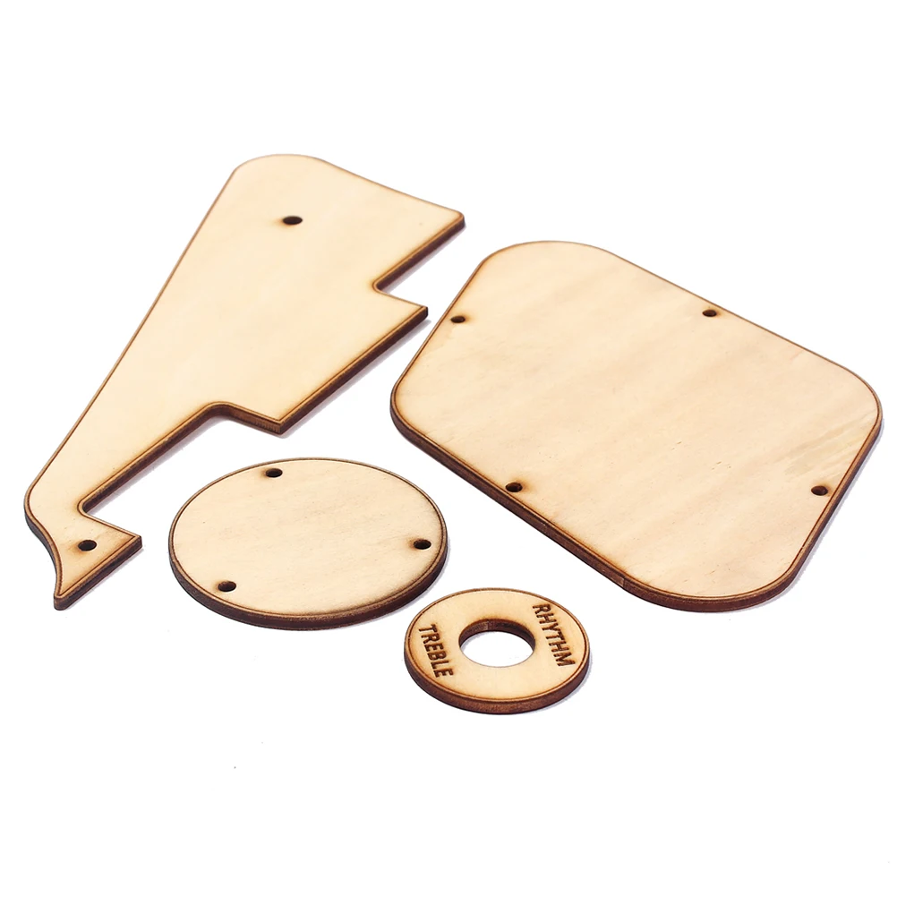 

Wooden Guitar Pickguard Set Maple Control Panel Cover Electric Acoustic Parts Scratch Protection Eco Friendly Lightweight