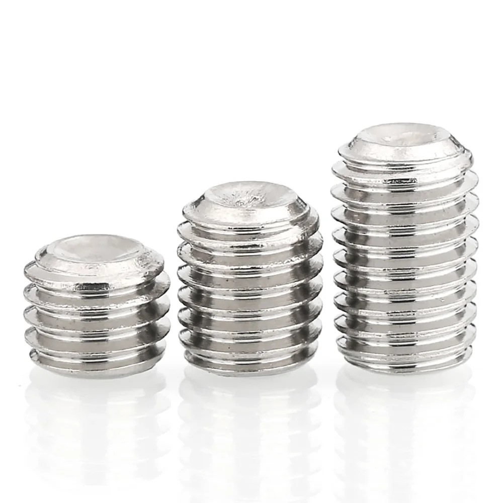 Hexagon Socket Headless Cup Point Set Screw M12 M14 M16 304 Stainless Steel Allen Socket Head Set Screw End Grub Headless Screws