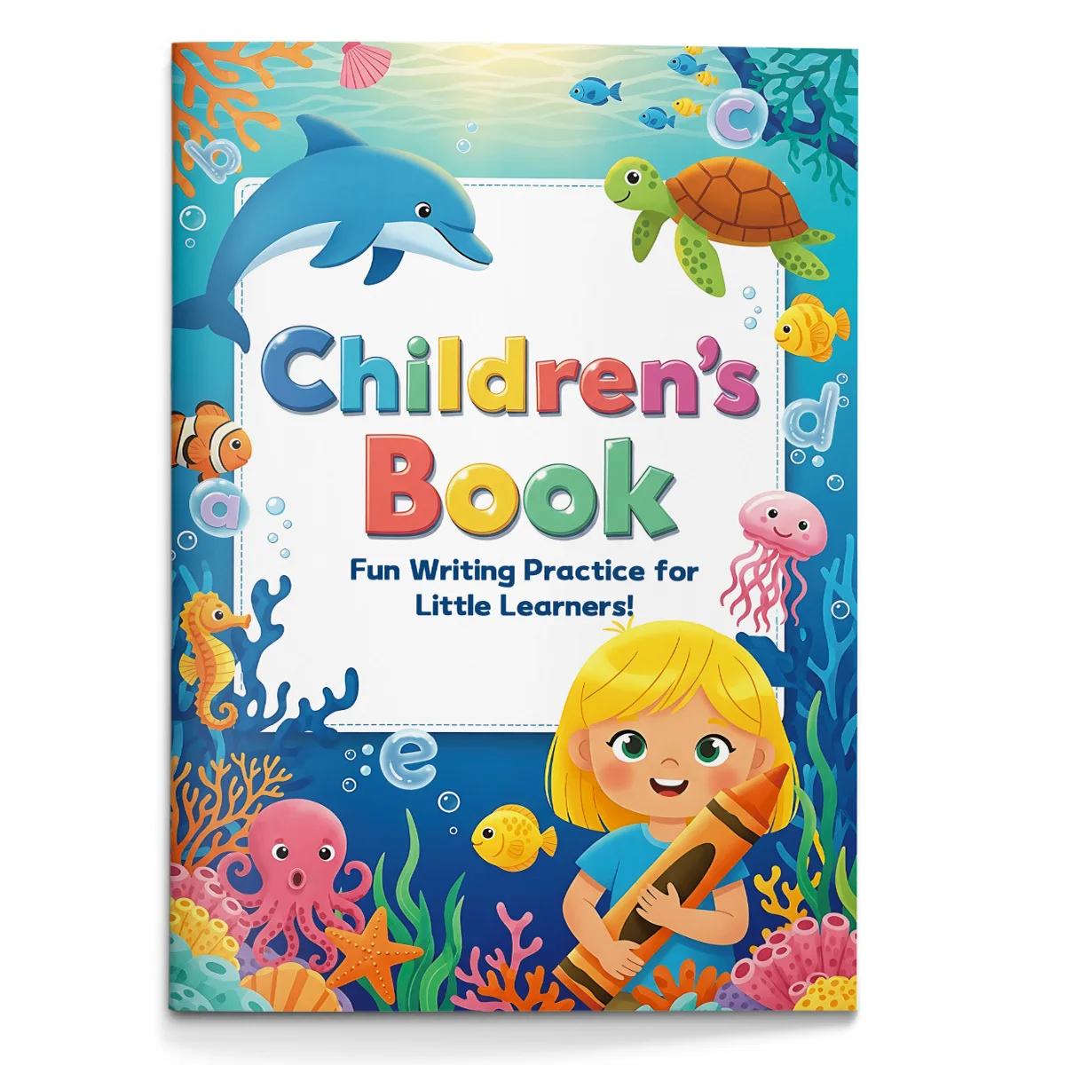 Children’s Writing Practice Book for Kids Workbook with Letters Numbers and Words Learn to Write Build Confidence and Fine Motor