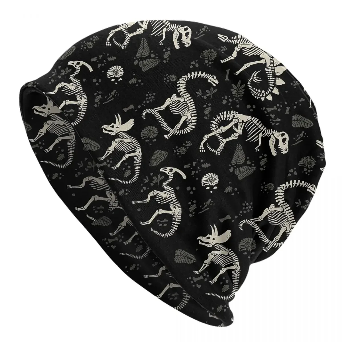 Excavated Dinosaur Fossils Warm Knitted Cap Fashion Bonnet Hat Autumn Winter Outdoor Beanies Hats for Men Women Adult