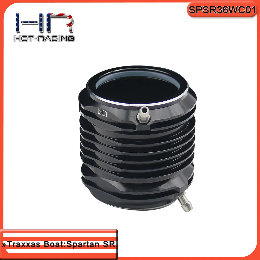 Hot Racing Aluminum Full Flow Motor Water Jacket Cooling Head for Traxxas Spartan SR RC Boat Upgrade Parts