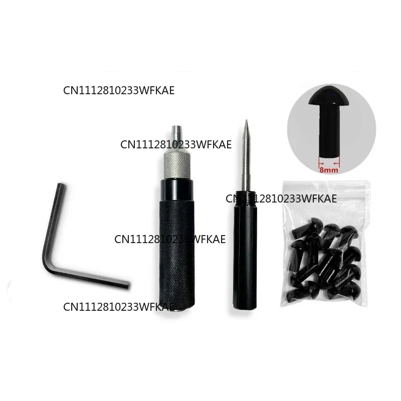 1set Car Motorcycle Tire Repair Plugger Tools Set Tire Wheel Repair Kit Mushroom Plug Probe Nozzle