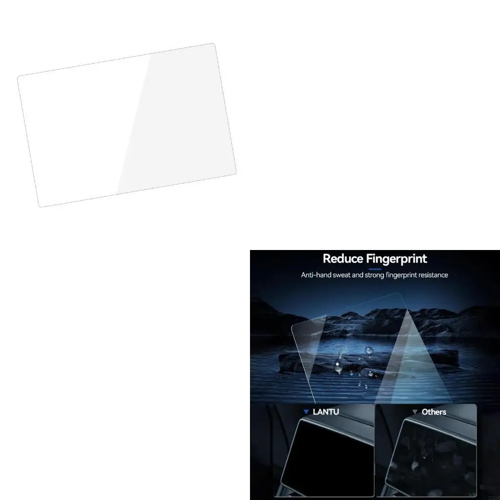 8inch Rear AC Screen Protectors Tempereds Glass AntiScratch Film High Transparencys Easy Installation for Model 3