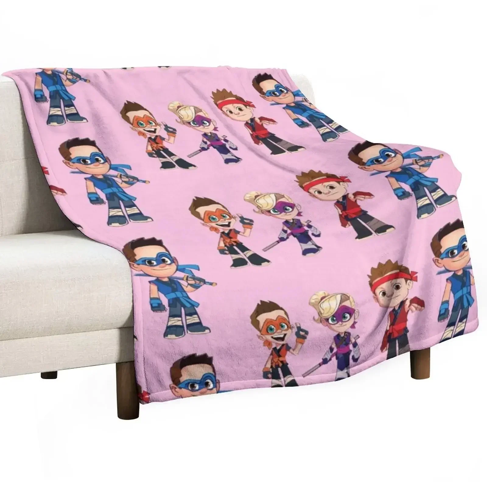 

Ninja Kidz, Cartoon Ninjaz Throw Blanket Winter beds Decorative Sofa Blankets