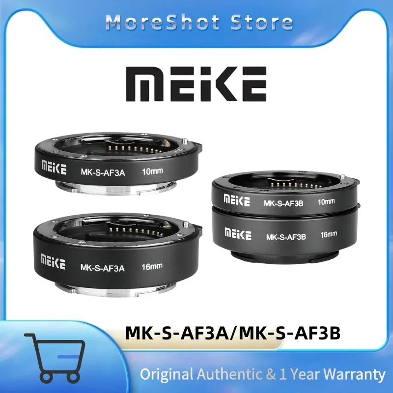 

MEIKE MK-S-AF3A MK-S-AF3B Auto Focus Macro Extension Tube Adapter Ring 10mm 16mm for Sony E-Mount FE-Mount Sony A7 NEX