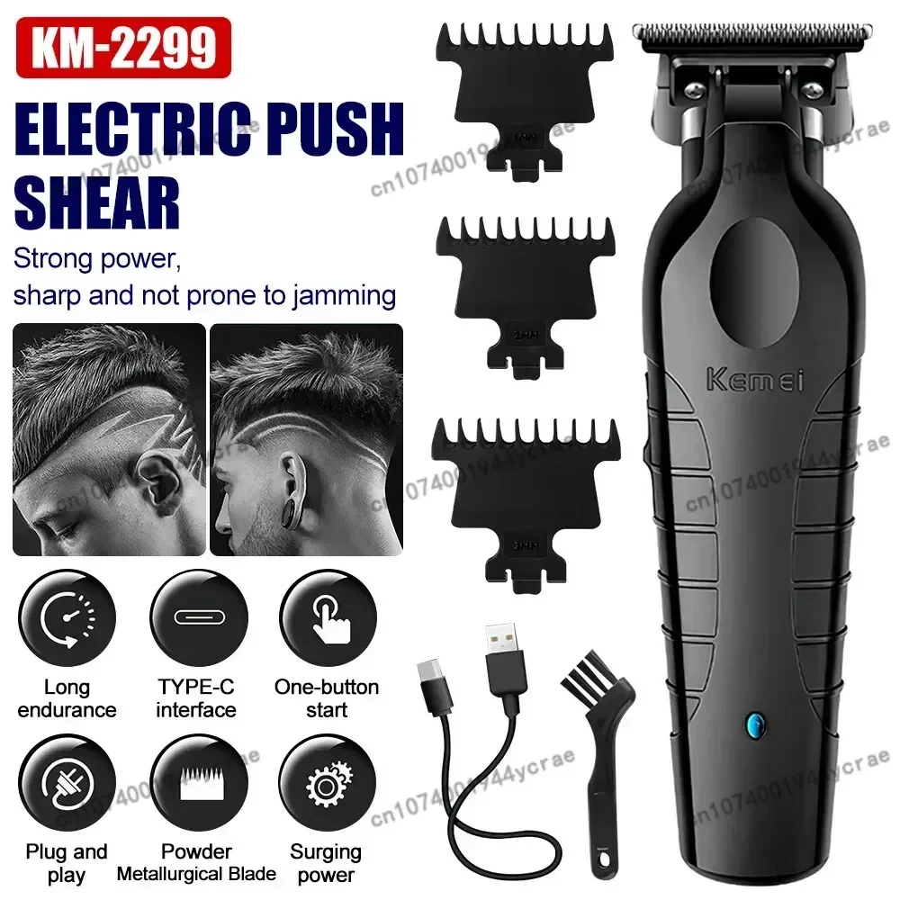 Kemei Km-2299 Km-PG809A Km-1102 Electric Hair Clipper Professional Trimmer USB Rechargeable Hair Cutting Machine for Men