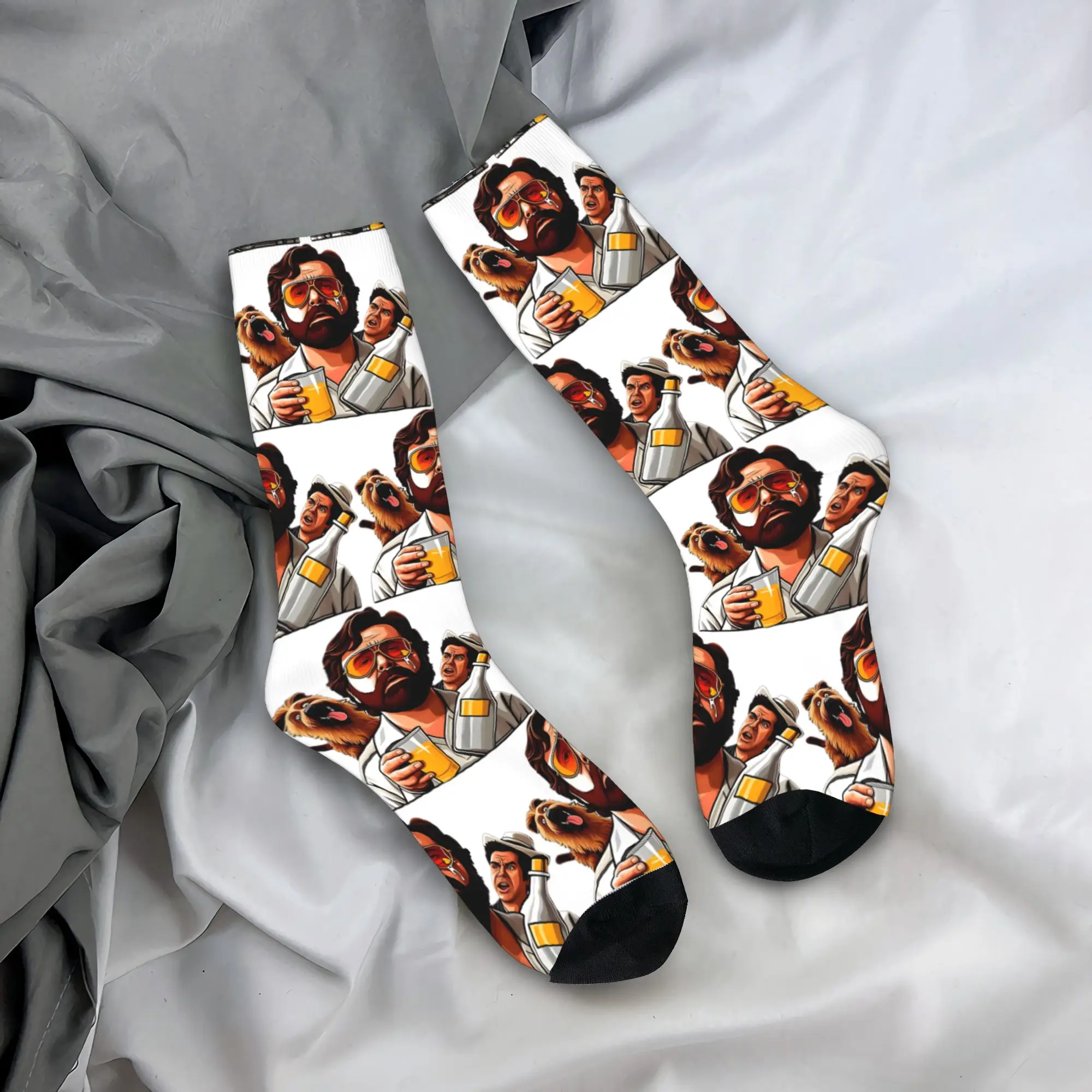 

Alan's Hangover Stockings Pattern Funny Socks Autumn Anti Skid Socks Men Cycling Soft Socks