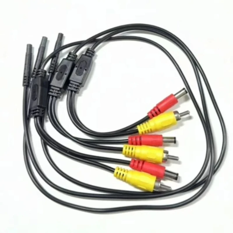 1Pcs 4 Pin Female To Video Power Male For Streaming Recorder Reverse Image Rear View Camera Wiring Harness Connection Cable