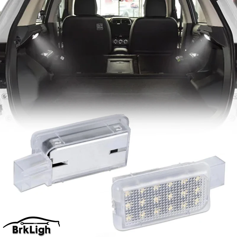 

2Pcs For Mitsubishi ASX LED Luggage Compartment Lights Car Trunk Lamps Canbus 18smd 6000K White