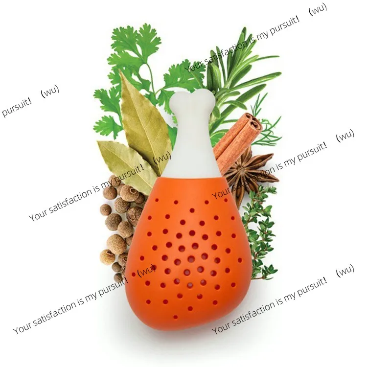 Creative silicone environmentally friendly dog bone chicken thigh silicone seasoning stew soup spice seasoning pack filter soup