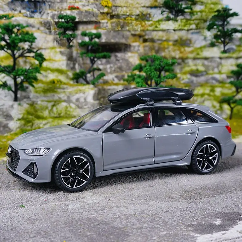 

1:24 RS6 модель автомобиля из сплава, литой автомобиль, звуковой свет, коллекция для любителей автомобилей, детский подарок на день рождения, металлические игрушки для мальчиков, модные украшения