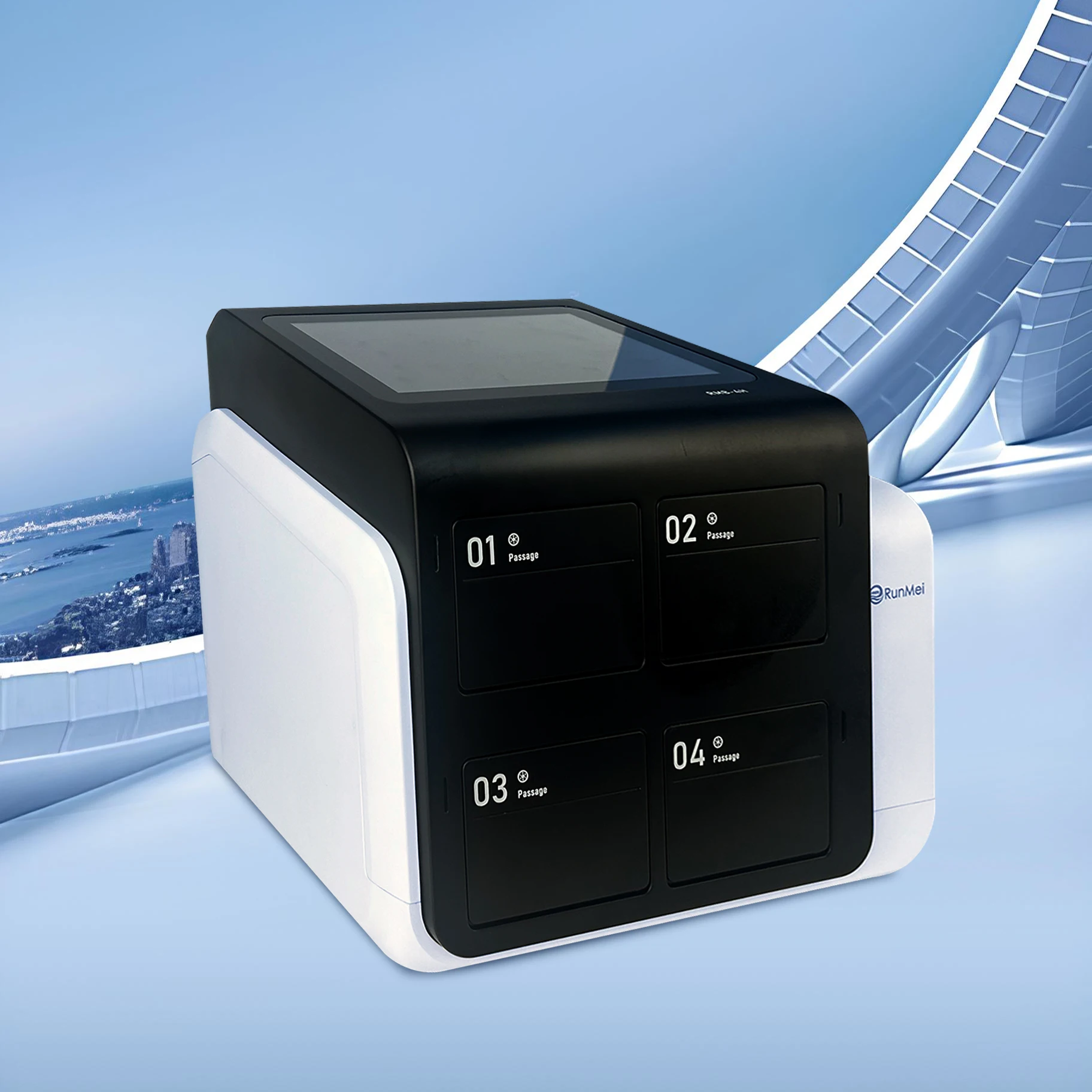 Analisador de bioquímica microfluida totalmente automático: rápido e preciso com 4 canais