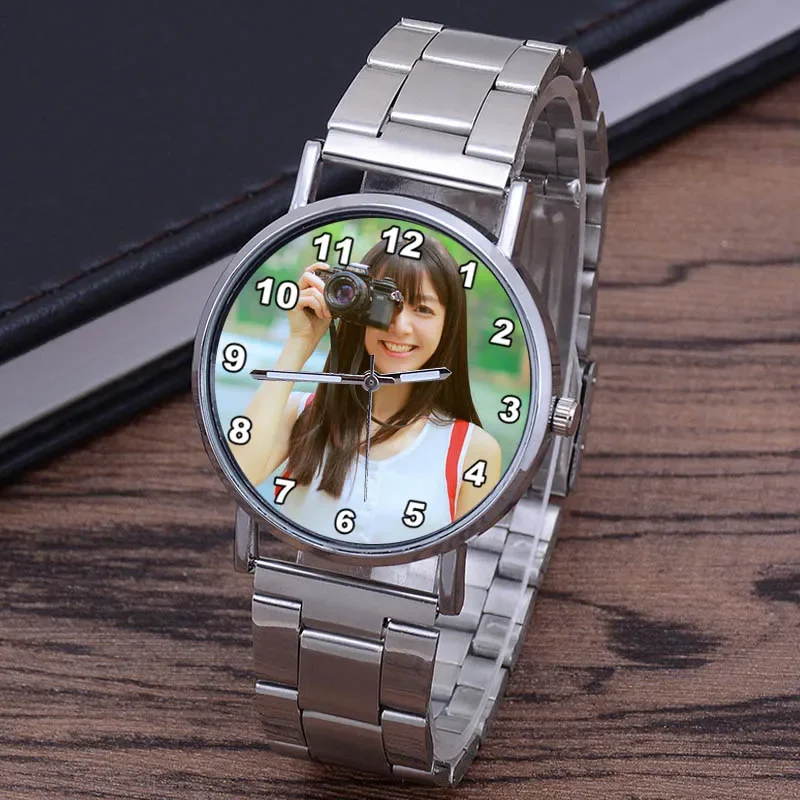 Custom Photo Watches Customized Logo Text Picture Watch Unisex For Men Or Women Image Printing Print Wristwatch Unique Gift