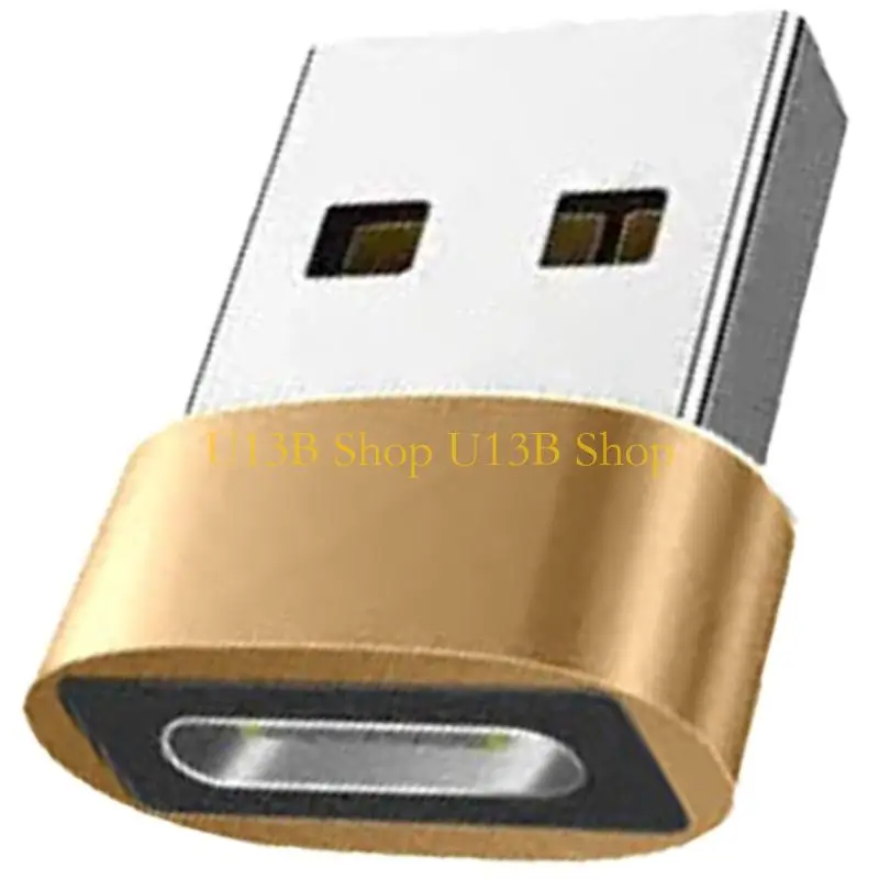 Adaptador carga teléfonos U13B USB2.0 a USB C Convertidor Soporte carga y transmisión para tabletas Caso
