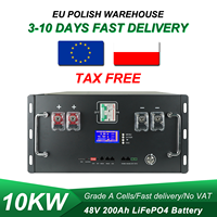 PL EU Stock 48V LiFePo4 Battery 100AH 200AH 300Ah Battery Pack 5KWH 10KWH Lithium Iron Phosphate BMS 16S 51.2V Energy Storage