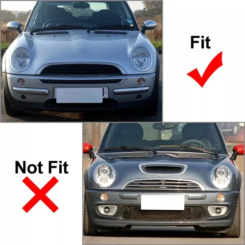 Imagen 2 del producto Par de cubiertas de faros delanteros, cubierta de pantalla de lente transparente para MINI Cooper R50 R52 R53 Mk1 2001 2002 2003 2004-2006 63126911701