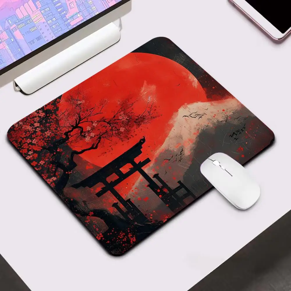 Japan Landscape Mouse Pad Square Rubber Anti-slip Mousepads HD Computer Office Game Table Mats Small Decor Desk Pads 450*400mm