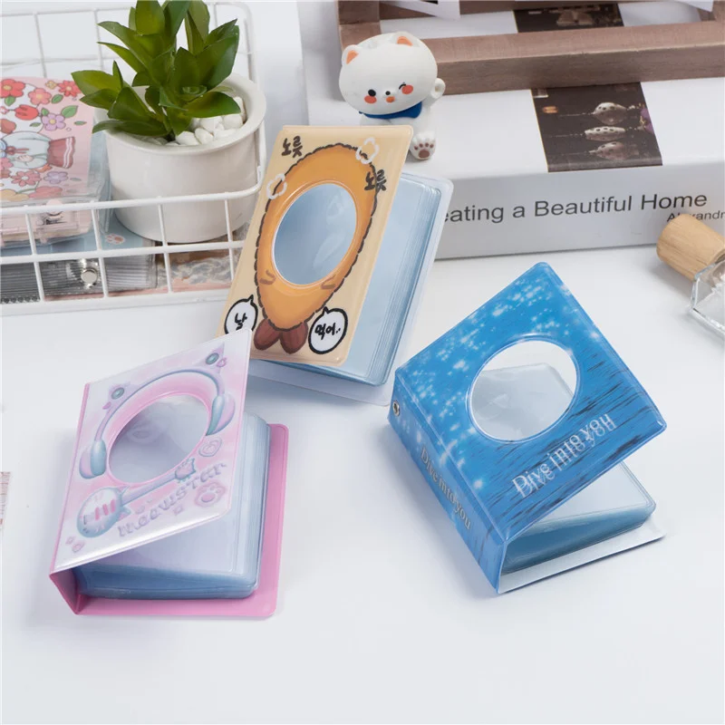 3 Inch Small Card Kpop Binder Postcard Lomo Card Photocards Holder Album For Photographs Idol Album Card Binder Photocards