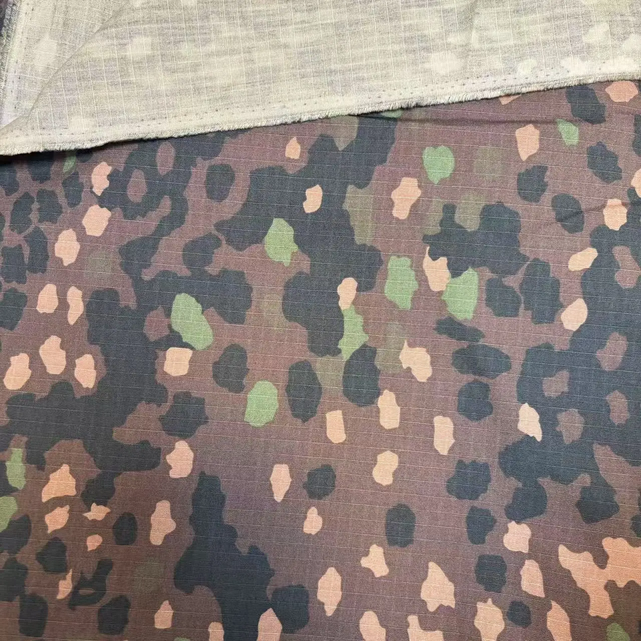 Nylon Cotton DOT44 German Pea Camouflage Cloth  Rip-stop Breathable Wear-resistant Outdoor Tactical Workwear Fabric