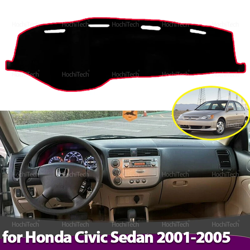 Dashboard Cover Board Anti-Slip Mat Protect Pad Car Sunshade Carpet Rug For Honda Civic Sedan 2001 2002 2003 2004 2005