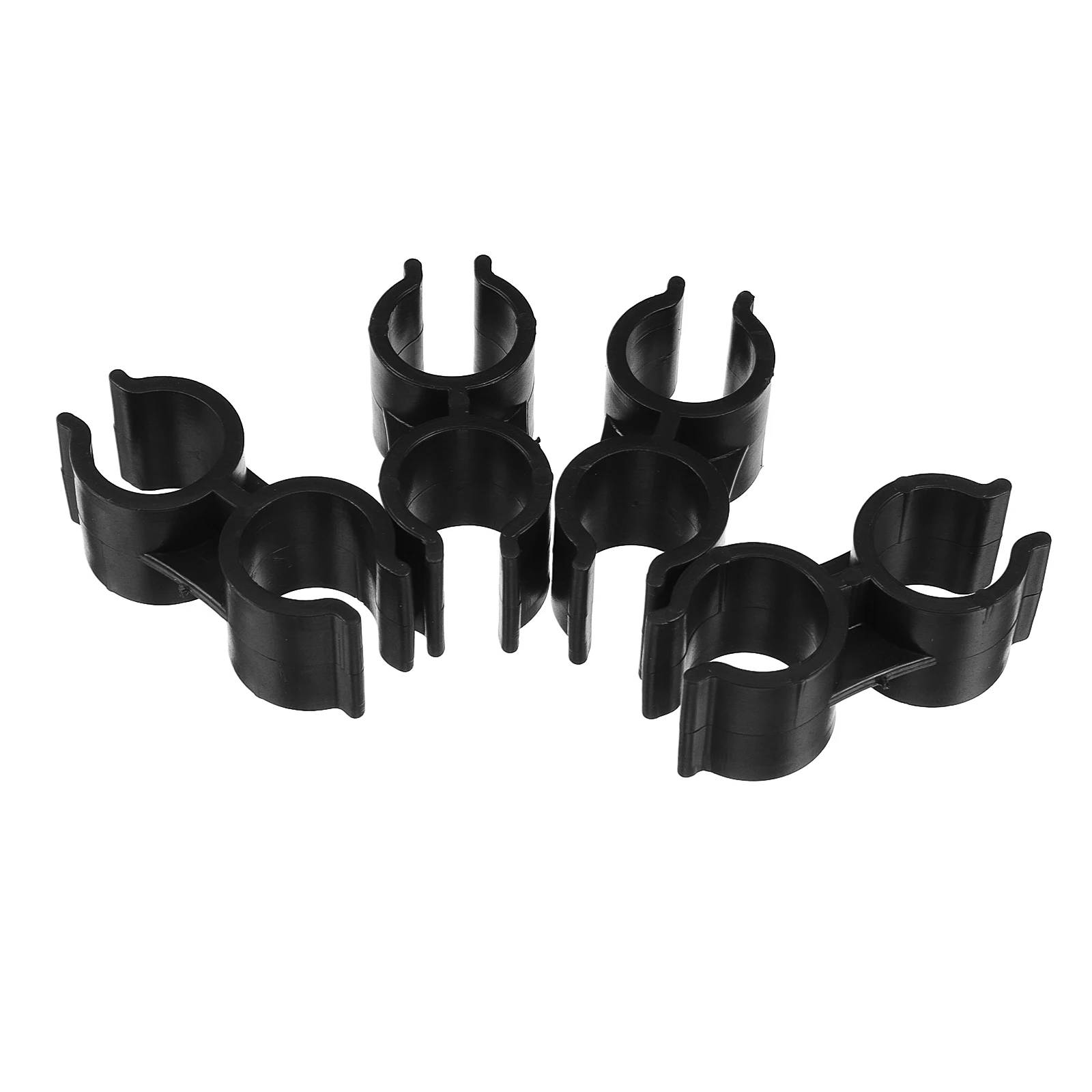 

4pcs Double Tube Connection Clip Durable Plastic Broom Holder Dustpan Buckle 1.8-2Cm Easy Install Space Saving Fixing Tool Clamp