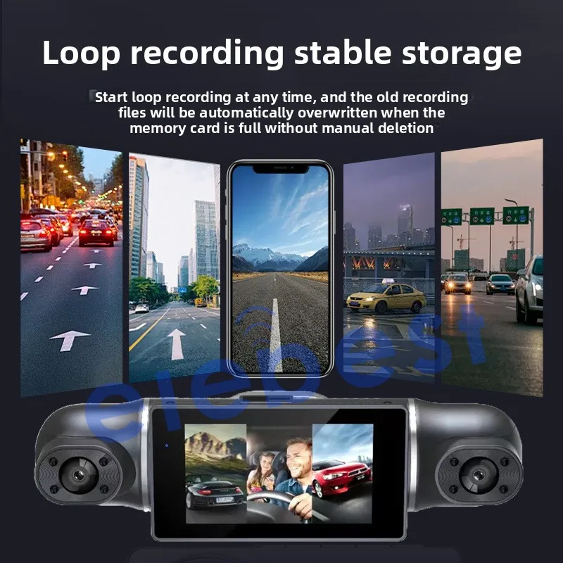 

Front and Rear 4 Lenses 1080P High Definition Driving Recorder 4 Records Reversing Images