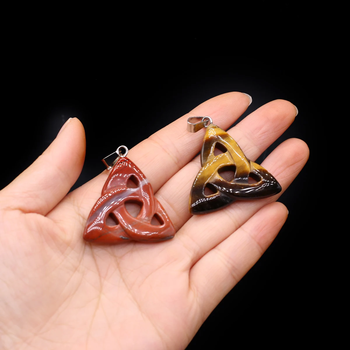 5PCS Wholesale Natural Stone Blue Turquoise Triangle Pendant Jewelry Making DIY Necklace Earrings Accessories Gifts 35x70mm