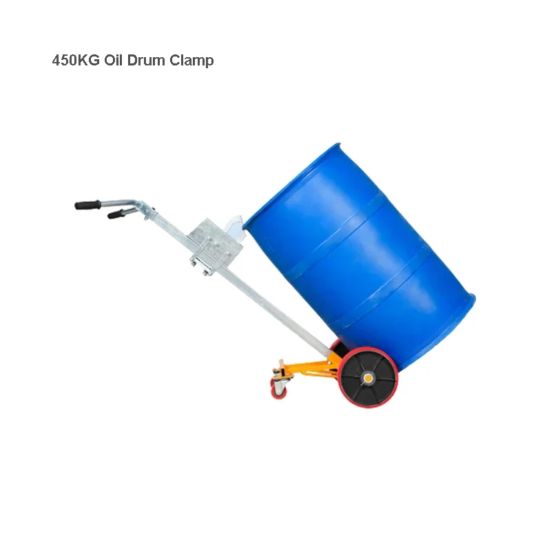 450KG Oil Drum Clamp Truck Forklift Olecranon Style Hydraulic Oil Barrel Cart Simple Trolley Material Handling Tool