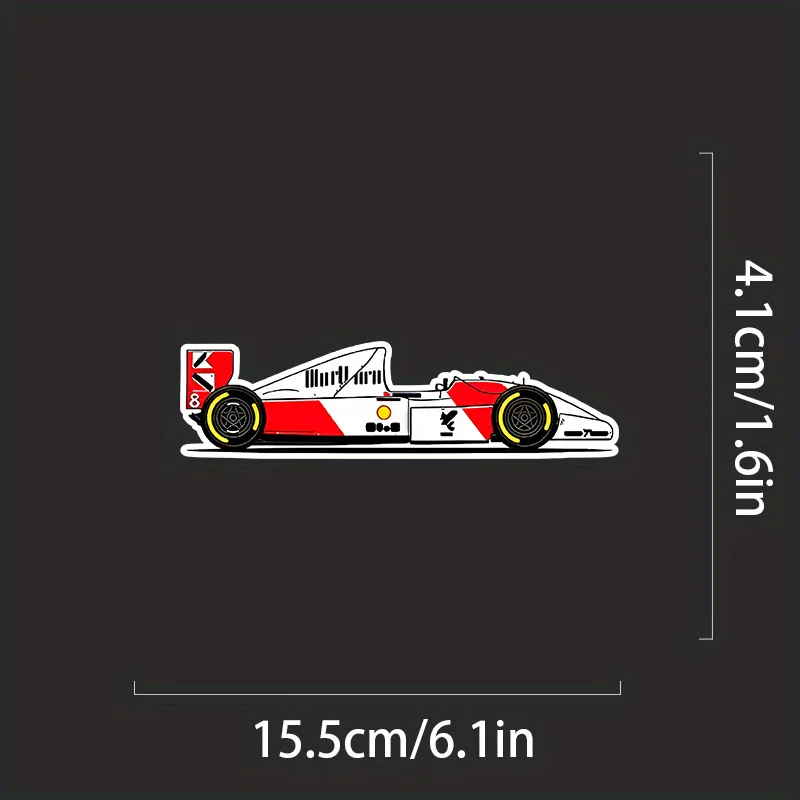 1PC Red White F1 Racing Car Vinyl Sticker Waterproof Decal for Car Motorcycle Helmet Decoration