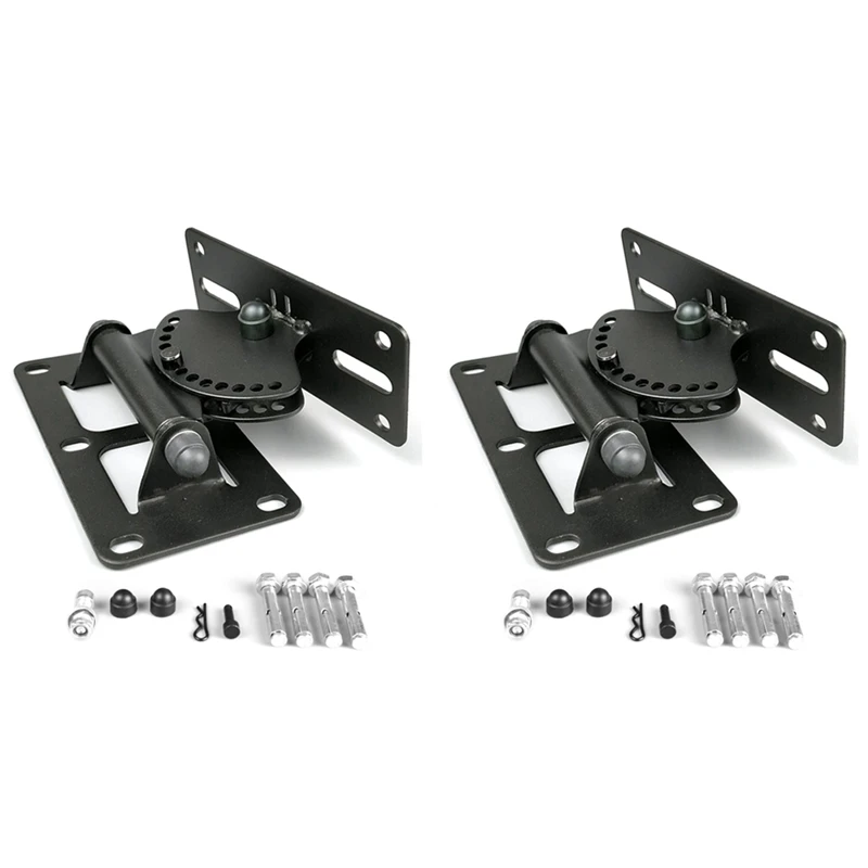 Hot 2X Strong Universal Surround Speaker Wall Mount Ceiling Bracket Loudspeaker Wall Mounted Holder Tilt Rotate 60Kg 132Lbs