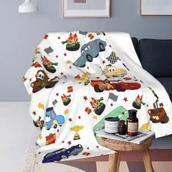 Life Is A Highway Lightning McQueen Blanket Velvet Print Cars Breathable Super Warm Throw Blanket for Bed Couch Plush Thin Quilt