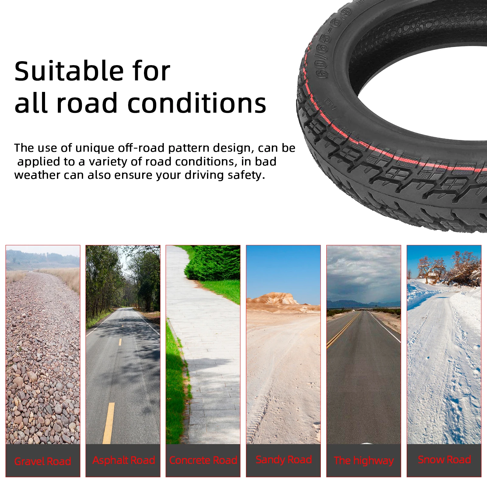 Ulip For Ninebot Max G2 Electric Scooter Front Rear Off-Road Tyre 60/70-6.5 and 60/65-6.9 Tire Thicken Tubeless Tire Accessories