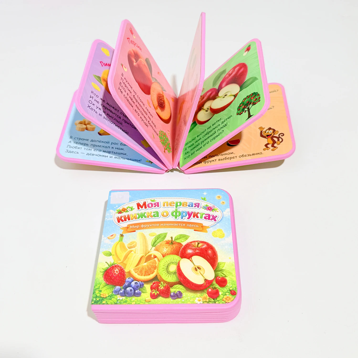 1 Russisch leesboek Eva, leerboek met een combinatie van afbeeldingen van fruit en afbeeldingen uit het echte leven, een aanbevolen cadeau voor de feestdagen, een cadeau voor een jubileum.