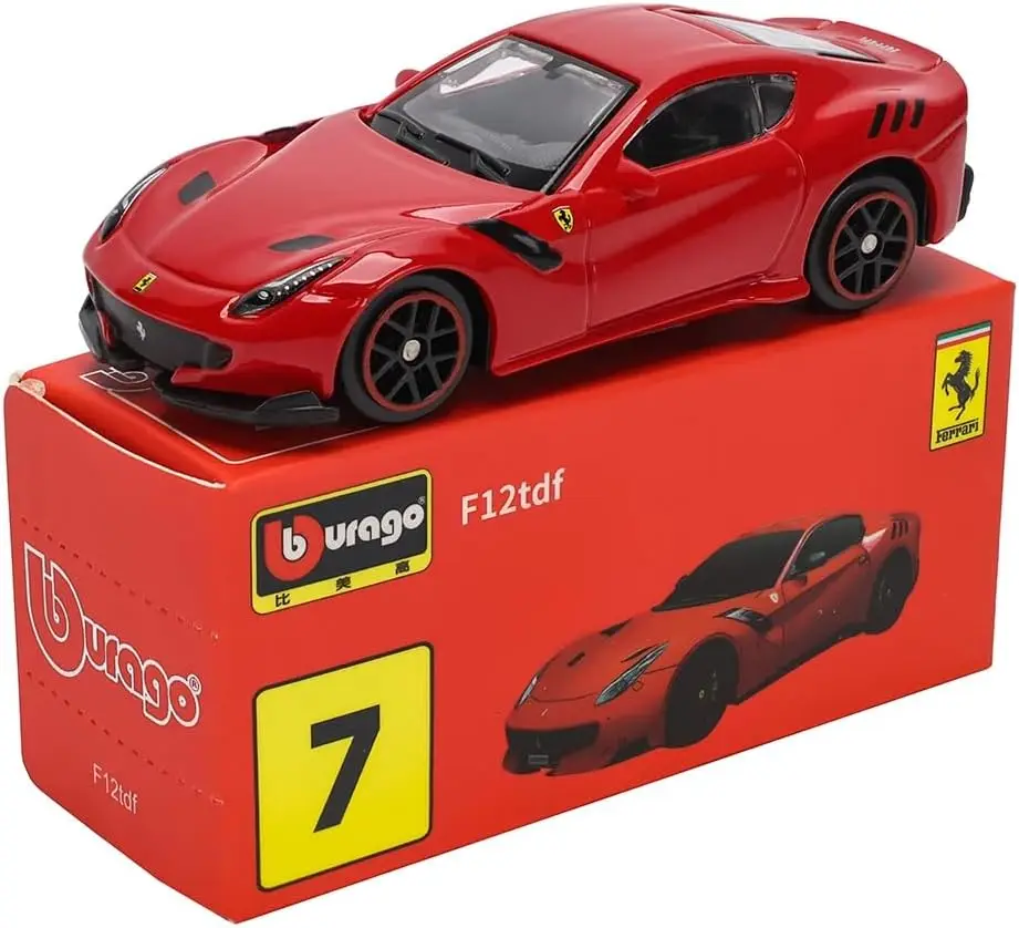 Bburago 정품 페라리 SP1 458 ENZO F40 F12TDF SF90 자동차 모델 시리즈 어린이 크리스마스 소년 선물 장난감, 1:64