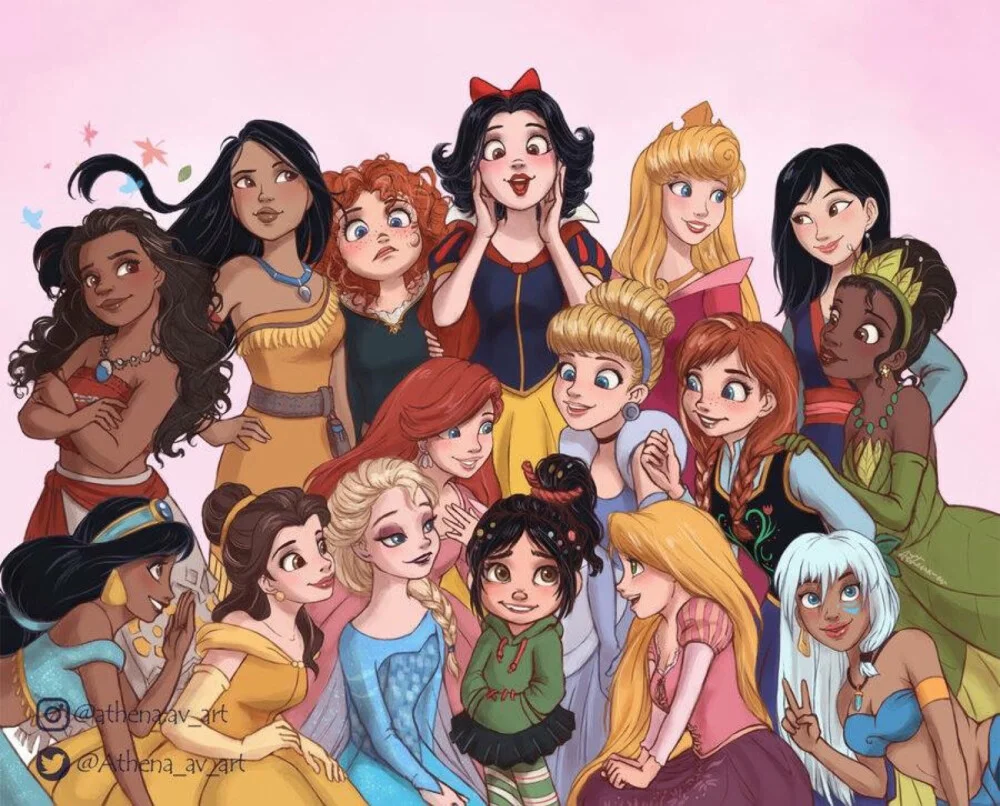 Kids Education Group - ดิสนีย์ ปริ๊นเซส กรุ๊ป 300/500/1,000 ชิ้นตัวการ์ตูนน่ารักจิ๊กซอว์ปริศนาสำหรับเด็กผู้ใหญ่หญิงตกแต่งบ้านของเล่นเพื่อการศึกษา