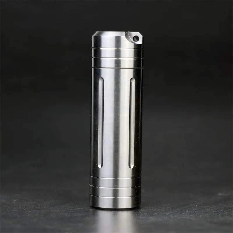 Ultra-Sealed Titanium Pill Case,CNC Polished Portable Medicine Storage for Travel,Waterproof Emergency Pill Container