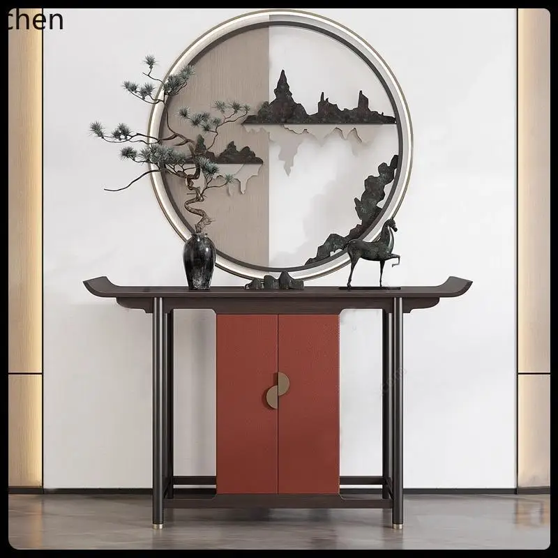 PYH New Chinese Light Luxury Retro Red Cabinet End View Table Hotel Dining Side Cabinet Cases Several Cases