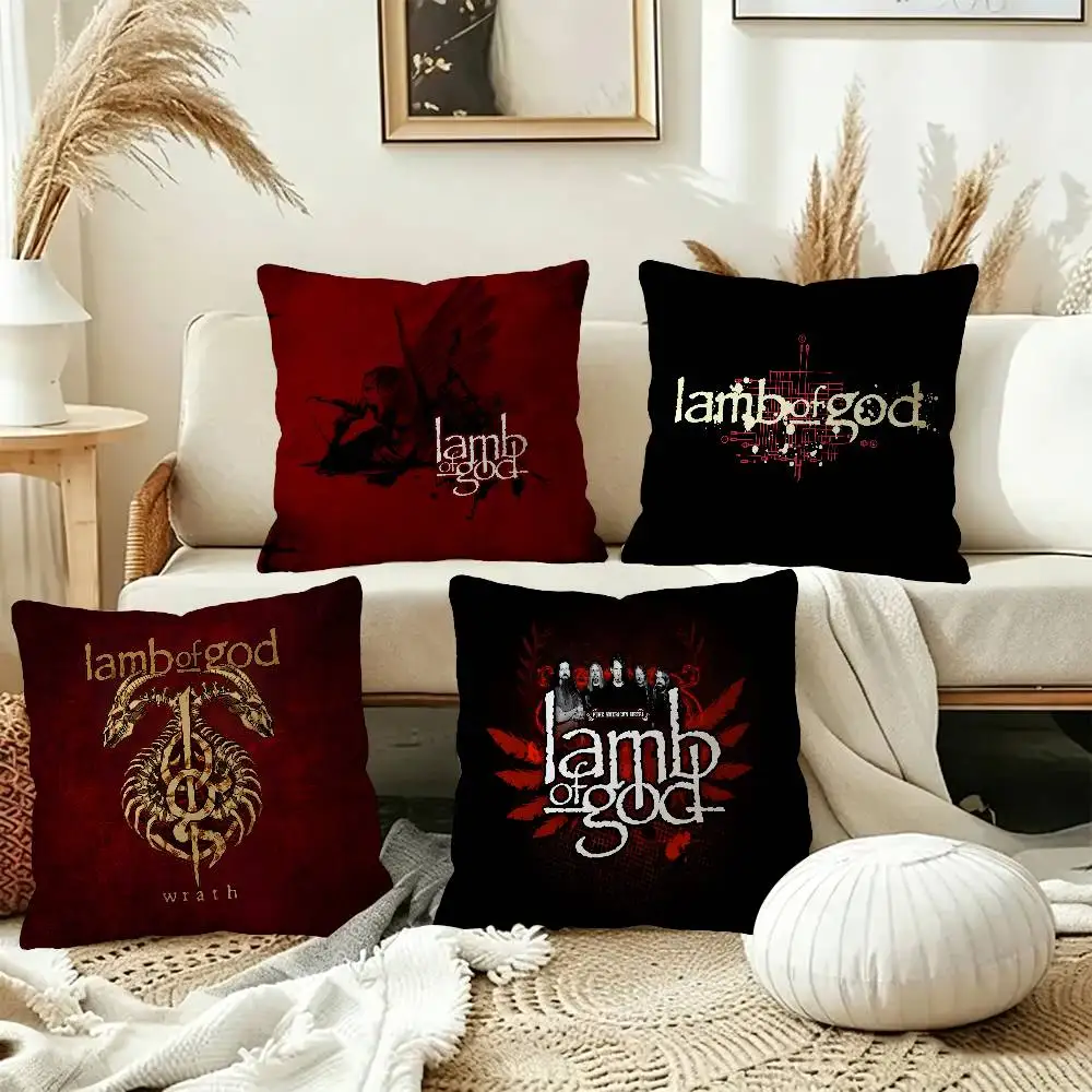 Band L-Lamb of GodS Pillow Cushion Cover Pillowcase Living Room Sofa Home Decor Customized