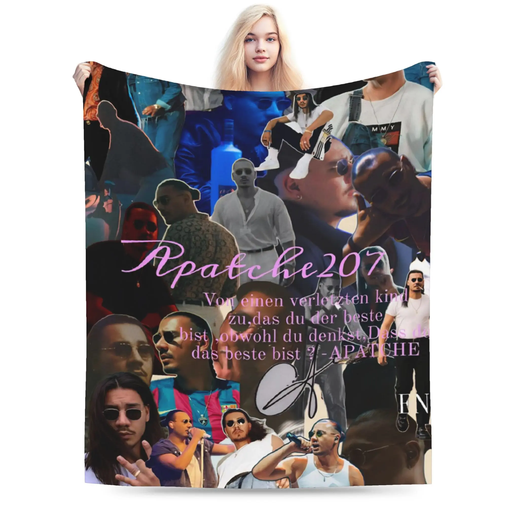 Apache207 Rapper Merch Blanket Super Soft Warm  Throw Blankets for Couch 50x60 Inches Multiple Sizes Bedding Throws