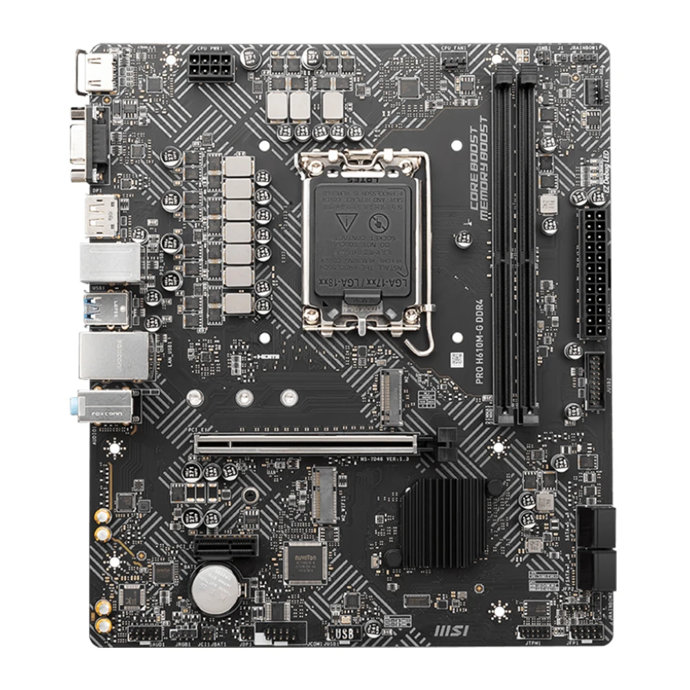 Imagem -04 - Msi-motherboard H610m-g Ddr4 Suporte Intel 12ª Geração Cpu Desktop Mainboard Lga1700 M.2 Pcie 4.0 Lga 1700