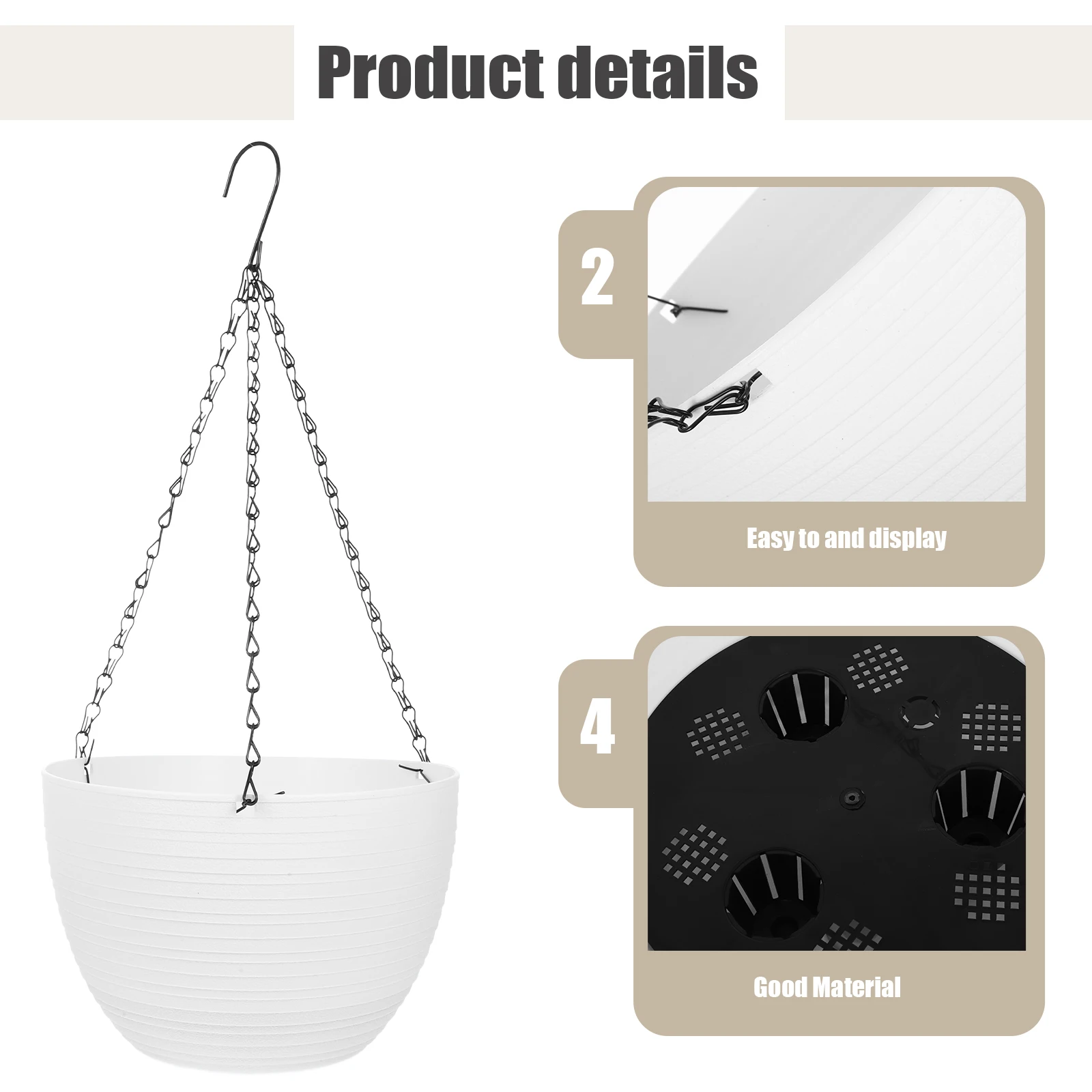 

Подвесной цветочный горшок, декоративные корзины, кашпо большого размера, суккуленты, фиалки, сад, балкон, терраса, настенное крепление