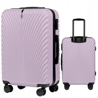 WINGS medium travel suitcase PURPUR ABS + 4 wheels combination lock