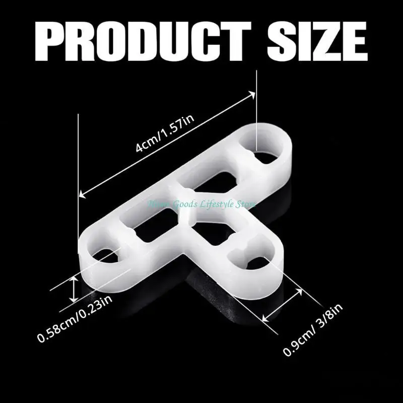 200개 다용도 10mm 3/8인치 투명 타일 스페이서 벽돌 및 데크 보드 분리용 휴대용 액세서리