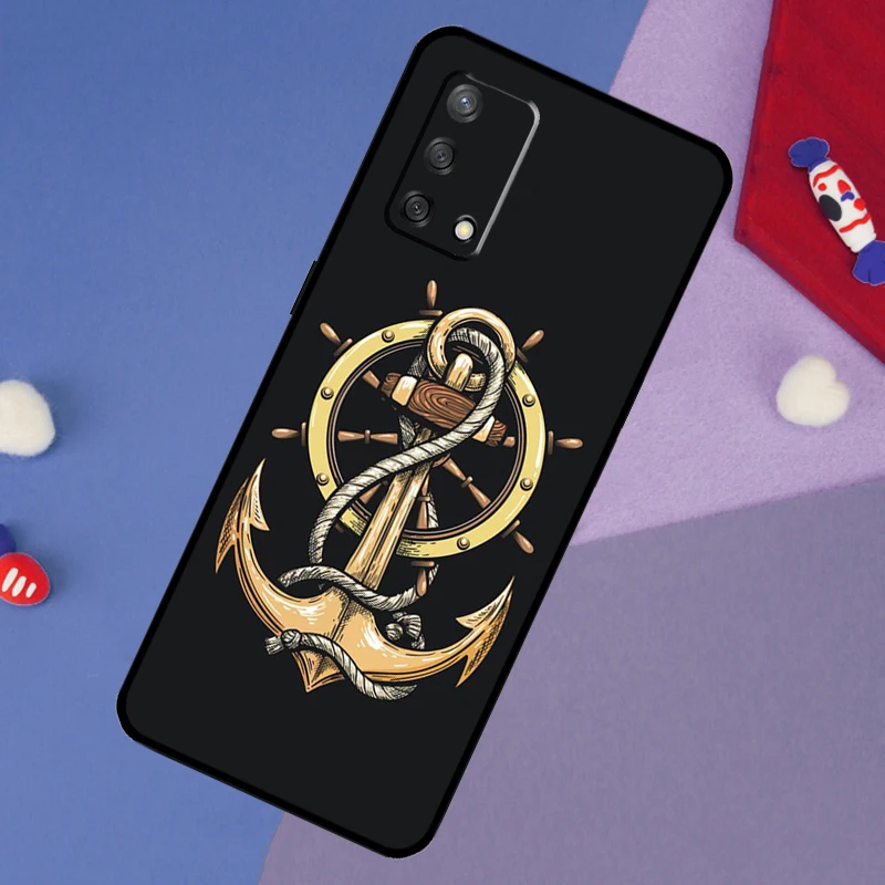 Anchor Sea Beach Case For OPPO A74 A94 A54 A17 A57 A77 A18 A58 A78 A98 A15 A52 A72 A5 A9 A53S A16 A76 A96