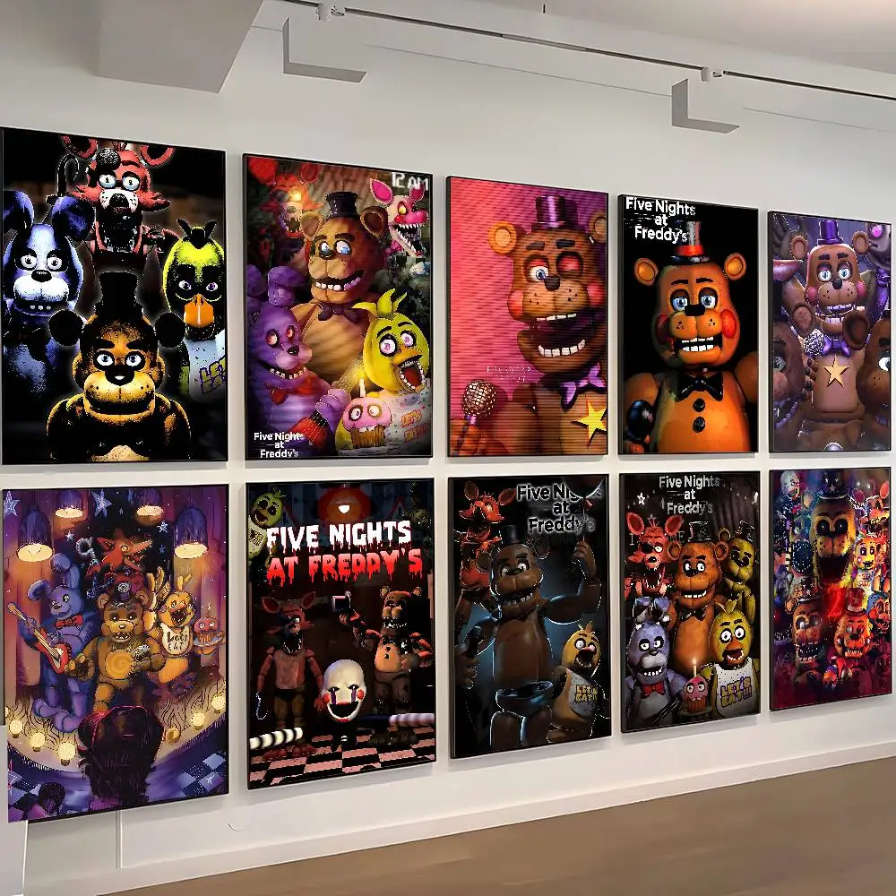 New FNAF Movie Game Poster Print A5 A4 A3 A2 Wall Art Decor For Room Office Gift For Fans