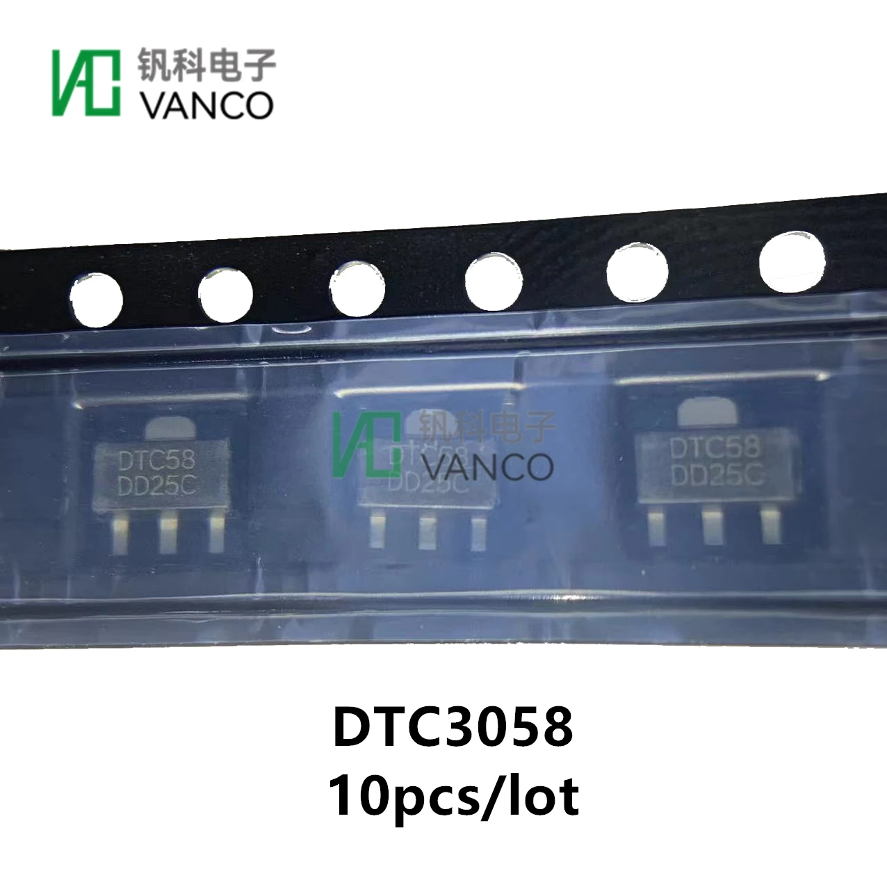 10pcs/lot Transistor Kit DIODES DTC3058 493 SOT-23 In Sctock