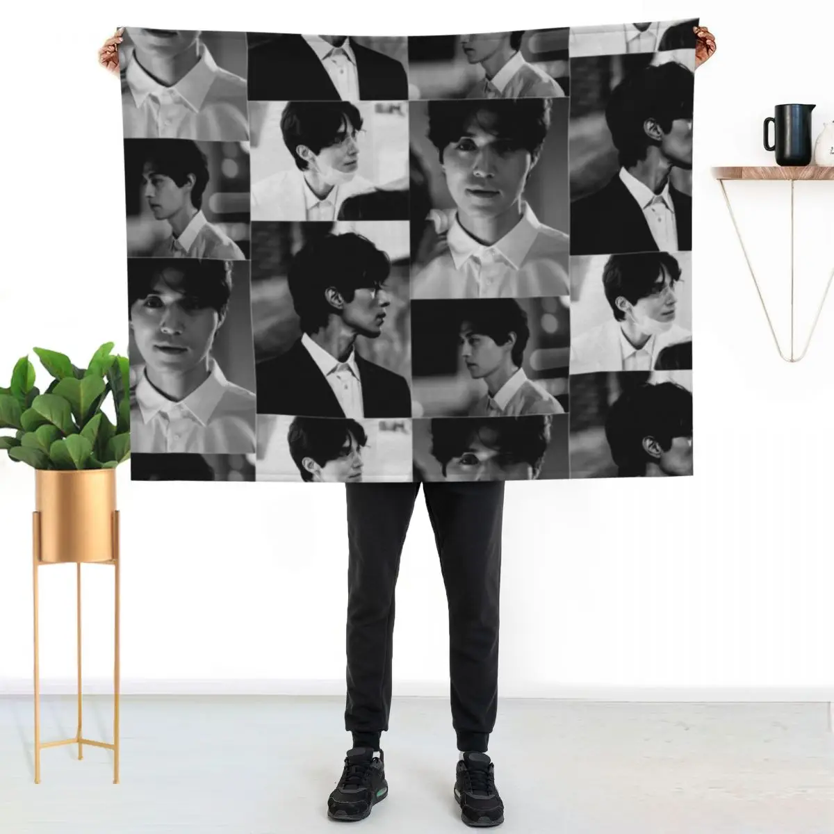 

[Lee Dong Wook + Stranger] Throw Blanket Soft Breathable Blanket for Night Sleeping