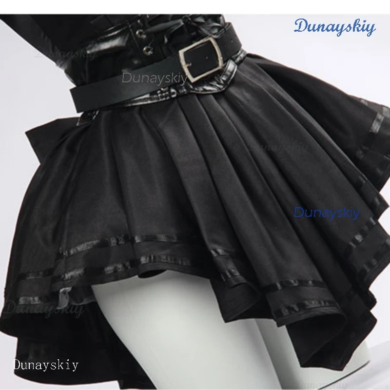 Disfraz Halloween mujer Grok Ani AI Girl أزياء تنكرية للعبة أزياء قوطية فستان أسود بدلة صديقة جزء الهالوين #6