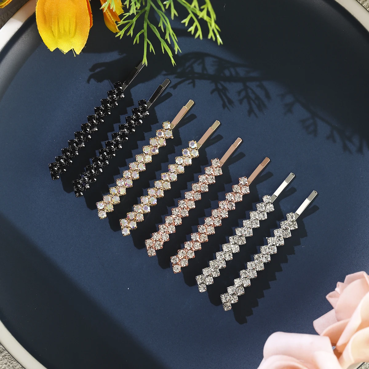 8PK One Clip Strass Haarspange Set Mode Pony Haarspangen Haarspangen für Frauen Mädchen Haarnadeln Kopfschmuck Schmuck als Geschenke